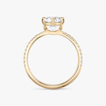 Load image into Gallery viewer, Round Cut - Pave Band - 6 Prong Classic Ring - 18 K Gold