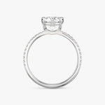 Load image into Gallery viewer, Round Cut - Pave Band - 6 Prong Classic Ring - 14 K Gold