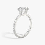 Load image into Gallery viewer, Round Cut - Pave Band - 6 Prong Classic Ring - 14 K Gold