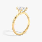 Load image into Gallery viewer, Pear Cut - Plain Band - 6 Prong Classic Ring - 18 K Gold