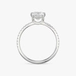 Load image into Gallery viewer, Pear Cut - Pave Band - 6 Prong Classic Ring - 14 K Gold