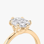 Load image into Gallery viewer, Oval Cut - Plain Band - 6 Prong Classic Ring - 18 K Gold