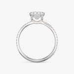 Load image into Gallery viewer, Oval Cut - Pave Band - 6 Prong Classic Ring - 18 K Gold