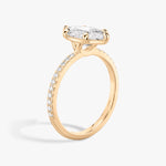 Load image into Gallery viewer, Marquise Cut - Pave Band - 6 Prong Classic Ring - 18 K Gold