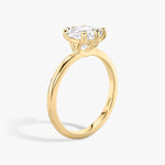Load image into Gallery viewer, Cushion Cut - Plain Band - 6 Prong Classic Ring - 18 K Gold