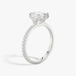 Load image into Gallery viewer, Cushion Cut - Pave Band - 6 Prong Classic Ring - 18 K Gold
