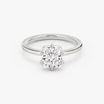 Load image into Gallery viewer, Radiant Cut - Pave Band - 6 Prong Classic Ring - 14 K Gold