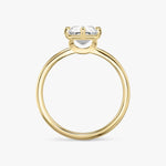 Load image into Gallery viewer, Radiant Cut - Pave Band - 6 Prong Classic Ring - 18 K Gold