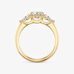 Load image into Gallery viewer, Marquise Cut - Plain Band - Three Stone Ring - 0.25 Ct Side Stone each - 14 K Gold