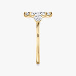 Load image into Gallery viewer, Marquise Cut - Plain Band - Three Stone Ring - 0.25 Ct Side Stone each - 14 K Gold