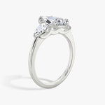 Load image into Gallery viewer, Marquise Cut - Plain Band - Three Stone Ring - 0.25 Ct Side Stone each - 18 K Gold