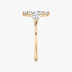 Load image into Gallery viewer, Marquise Cut - Plain Band - Three Stone Ring - 0.25 Ct Side Stone each - 18 K Gold
