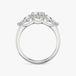 Load image into Gallery viewer, Marquise Cut - Plain Band - Three Stone Ring- 0.5 Ct Side Stone each - 14 K Gold