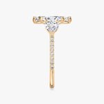 Load image into Gallery viewer, Marquise Cut - Pave Band - Three Stone Ring - 0.25 Ct Side Stone each - 14 K Gold