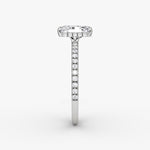 Load image into Gallery viewer, Radiant Cut - Pave Band Hidden Halo - Classic Engagement Ring- 14 K Gold