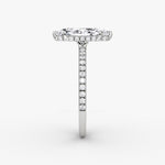 Load image into Gallery viewer, Marquise Cut - Pave Band Hidden Halo - Classic Engagement Ring- 14 K Gold