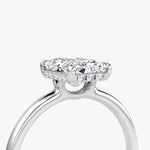 Load image into Gallery viewer, Radiant Cut - Plain Band Hidden Halo - Classic Engagement Ring- 14 K Gold