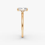 Load image into Gallery viewer, Radiant Cut - Plain Band Hidden Halo - Classic Engagement Ring- 14 K Gold