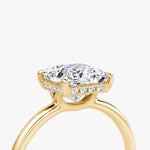 Load image into Gallery viewer, Princess Cut - Plain Band Hidden Halo - Classic Engagement Ring- 14 K Gold