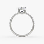 Load image into Gallery viewer, Pear Cut - Pave Band - Classic Engagement Ring- 14 K Gold