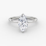 Load image into Gallery viewer, Marquise Cut - Plain Band - Classic Engagement Ring- 18 K Gold