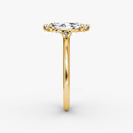 Load image into Gallery viewer, Marquise Cut - Plain Band - Classic Engagement Ring- 18 K Gold