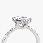 Load image into Gallery viewer, Marquise Cut - Pave Band - Classic Engagement Ring- 14 K Gold