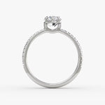 Load image into Gallery viewer, Marquise Cut - Pave Band - Classic Engagement Ring- 14 K Gold