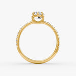 Load image into Gallery viewer, Marquise Cut - Pave Band - Classic Engagement Ring- 14 K Gold