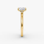 Load image into Gallery viewer, Princess Cut - Plain Band - Classic Engagement Ring- 18 K Gold