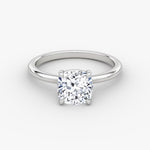 Load image into Gallery viewer, Cushion Cut - Plain Band - Classic Engagement Ring- 18 K Gold