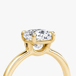 Load image into Gallery viewer, Cushion Cut - Plain Band - Classic Engagement Ring- 18 K Gold