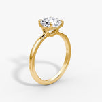 Load image into Gallery viewer, Cushion Cut - Plain Band - Classic Engagement Ring- 18 K Gold