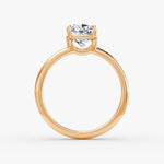 Load image into Gallery viewer, Cushion Cut - Plain Band - Classic Engagement Ring- 18 K Gold
