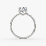 Load image into Gallery viewer, Cushion Cut - Pave Band - Classic Engagement Ring- 18 K Gold