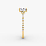 Load image into Gallery viewer, Cushion Cut - Pave Band - Classic Engagement Ring- 18 K Gold
