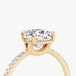 Load image into Gallery viewer, Cushion Cut - Pave Band - Classic Engagement Ring- 18 K Gold