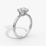 Load image into Gallery viewer, Round Cut - Plain Band - Classic Engagement Ring- 18 K Gold