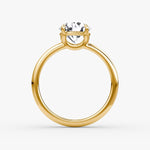 Load image into Gallery viewer, Round Cut - Plain Band - Classic Engagement Ring- 18 K Gold