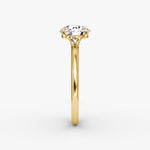 Load image into Gallery viewer, Round Cut - Plain Band - Classic Engagement Ring- 18 K Gold