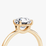 Load image into Gallery viewer, Round Cut - Plain Band - Classic Engagement Ring- 18 K Gold