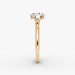 Load image into Gallery viewer, Round Cut - Plain Band - Classic Engagement Ring- 18 K Gold