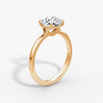 Load image into Gallery viewer, Round Cut - Plain Band - Classic Engagement Ring- 18 K Gold