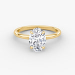Load image into Gallery viewer, Oval Cut - Plain Band - Classic Engagement Ring- 14 K Gold