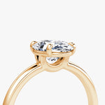Load image into Gallery viewer, Oval Cut - Plain Band - Classic Engagement Ring- 14 K Gold