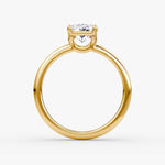 Load image into Gallery viewer, Radiant Cut - Plain Band - Classic Engagement Ring- 14 K Gold