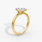 Load image into Gallery viewer, Radiant Cut - Plain Band - Classic Engagement Ring- 14 K Gold