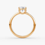 Load image into Gallery viewer, Radiant Cut - Plain Band - Classic Engagement Ring- 14 K Gold