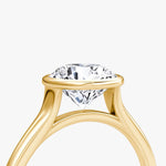 Load image into Gallery viewer, Round Cut - Bezel Ring - 18 K Gold