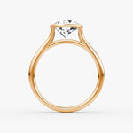 Load image into Gallery viewer, Round Cut - Bezel Ring - 18 K Gold